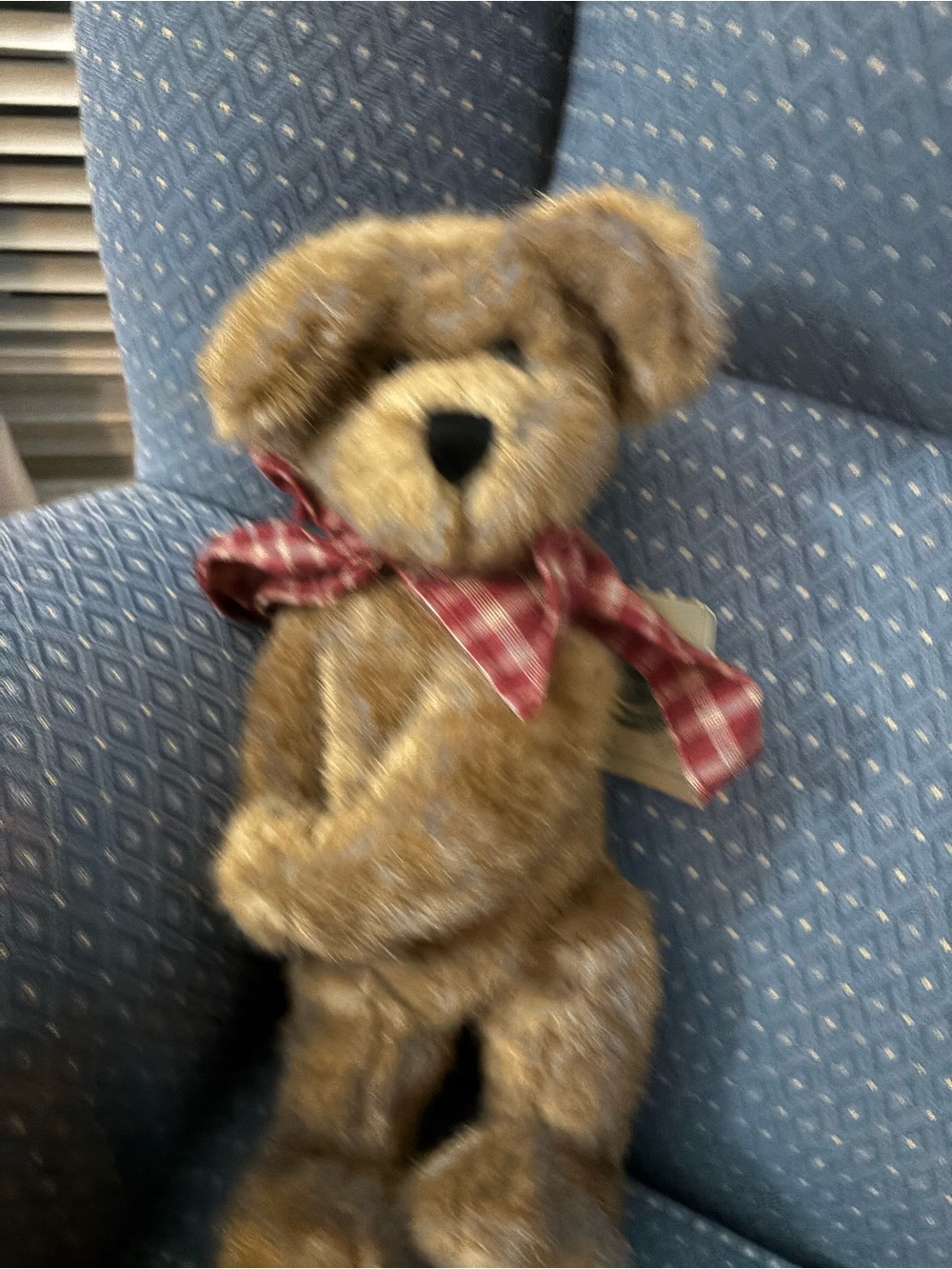 Vintage Boyds Bears Braxton B. Bear Jointed Plush Teddy Bear with Plaid Bow